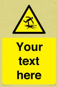 Custom warning thin ice